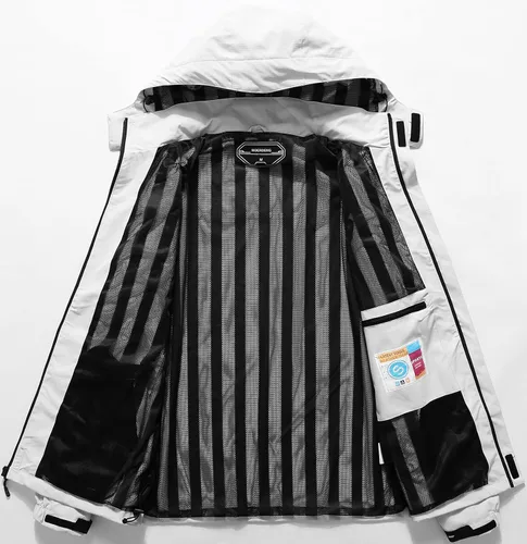 Vista 3 de Chaqueta impermeable y rompevientos para hombre, ligera y transpirable
