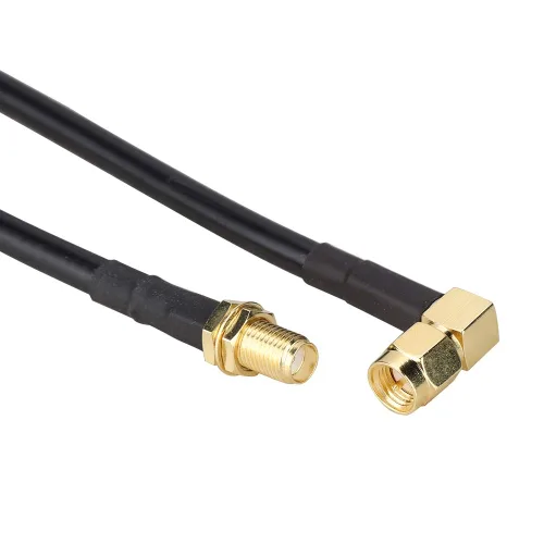 Vista 3 de Cable coaxial SMA hembra a macho de 19.7 in para cables coaxiales UV-5R, UV-82, UV-9R Plus, SMA RF, 1 unidad