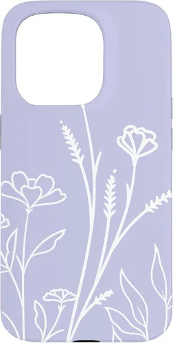 Vista 14 de Summer Wildflowers Pattern Pastel Design Floral Periwinkle Case for iPhone 17