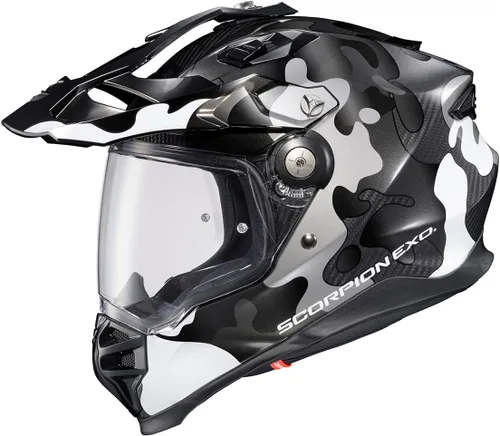 Vista 9 de ScorpionEXO XT9000 - Casco integral de fibra de carbono para motocicleta de aventura con visera Pinlock Ready, bolsillos para altavoz listos