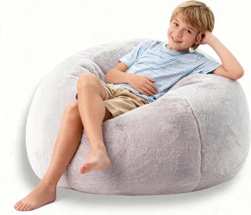 Vista 19 de LPMOERA Funda para Silla Puf de Almacenamiento de Animales de Peluche (Sin Relleno) Para Niños y Adultos. Camas Perezosas para Mascotas