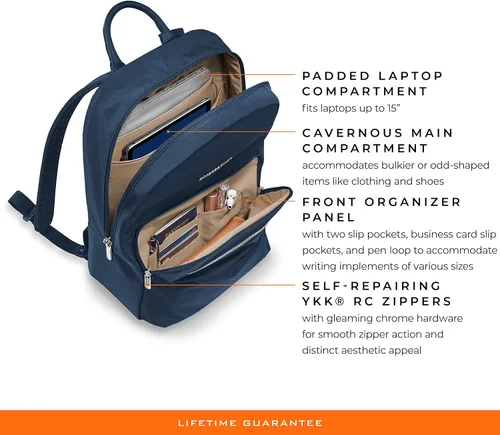 Vista 3 de Briggs & Riley Mochila Rhapsody Essential, marino, Rhapsody - Mochila esencial