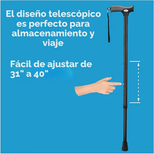 Vista 4 de Carex Bastón de caminar de agarre suave con correa, bastón antideslizante para fácil maniobra, bastón de caminar para personas mayores y adultos