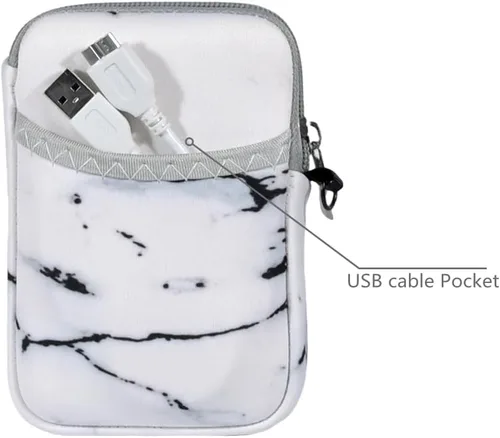 Vista 6 de AF-WAN Funda para disco duro externo de 2.5 pulgadas, bolsa de almacenamiento impermeable y a prueba de golpes para el hogar, la oficina y la Negro