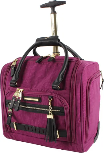 Vista 6 de Steve Madden Colección de equipajes de diseñador, 3 piezas Softside expansible ligero, juego de viaje incluye bolsa debajo del asiento, 20 pulgadas