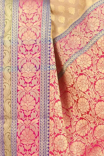 Vista 3 de Chandrakala Banarasi - Sari para mujer con blusa sin costuras (1080)
