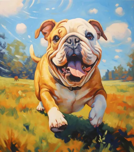 Vista 3 de ZMHZMY Kits de pintura por números, Bulldog inglés, bricolaje, lienzo digital, pintura al óleo, decoración artística para adultos principiantes
