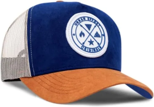 Vista 8 de Urban Effort Trucker Hat for Men - Mesh Back Baseball Cap, 5 Panel Snapback Hats for Men and Women, Adjustable Curved Brim Trucker Hats Azul bebé