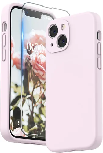 Vista 10 de SURPHY Funda compatible con iPhone 13 Mini con protector de pantalla, (protección de cámara y forro de microfibra suave), funda de silicona líquida
