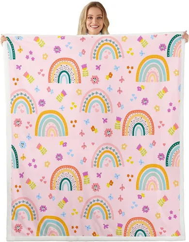 Vista 9 de Manta de perro salchicha de dibujos animados, bonita manta de felpa para decoración de sala de estar, flores de jardín en acuarela, sofá, cama