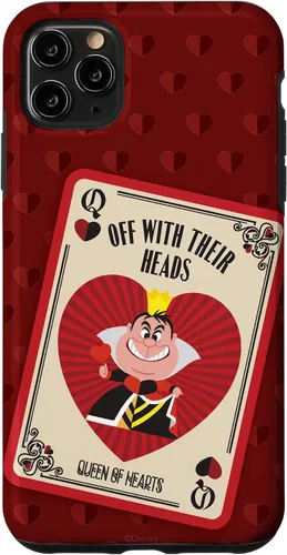 Vista 13 de Disney Carcasa para iPhone 17, diseño de villanos, la reina de corazones con sus cabezas, color rojo