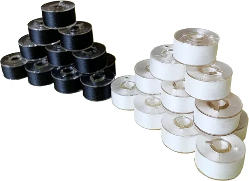 Vista 2 de HimaPro 144 - Bobinas para máquinas de bordar predevanadas, tamaño A (SA156), tapas de plástico