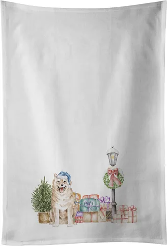 Vista 11 de Caroline's Treasures CK8100WTKT - Juego de 2 toallas de cocina con diseño de bulldog francés con diseño de país de las maravillas navideñas