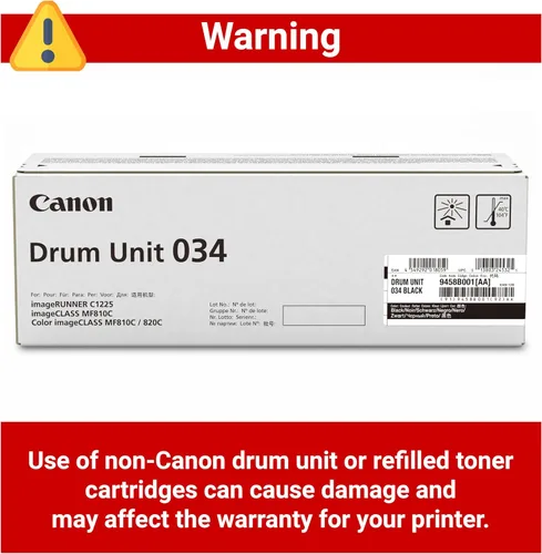 Vista 4 de Canon Cartucho de tambor negro 034 original compatible con MF810Cdn, MF820Cdn