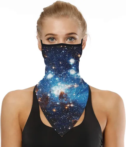 Vista 12 de YAYOUREL Polaina para el cuello, bandanas para hombres y mujeres, cubierta de bufanda para la cara con rayos UV, con agujero para las orejas