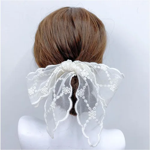 Vista 2 de Diadema de encaje, pañuelo para el cabello, asa de bolso, bufanda de cinta