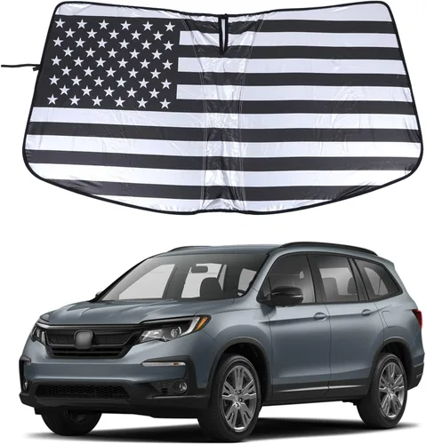 Vista 9 de Parasol para parabrisas para Honda Pilot 2016-2022/Ridgeline 2017-2025/Passport 2019-2025, parasol plegable para ventana delantera, protector solar