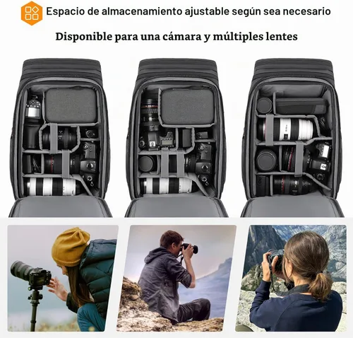 Vista 2 de MOSISO Mochila para cámara, DSLR/SLR/Bolsa de cámara de fotografía sin