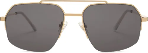 Vista 17 de SOJOS Trendy Aviator Sunglasses Mens Womens Retro Double Bridge Metal Frame Semi-Rimless Shades SJ1191