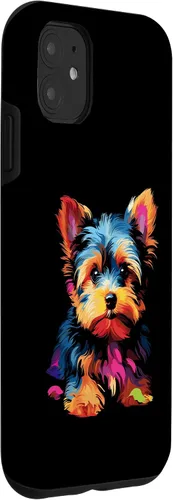 Vista 3 de Funda para iPhone 11 Yorkie Puppy