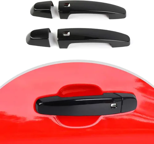 Vista 8 de CheroCar Compatible con Camaro - Cubierta para manija de puerta exterior, accesorios de decoración para exteriores compatibles con Chevrolet Camaro