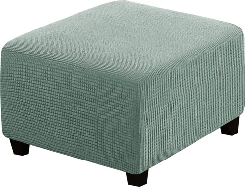 Vista 23 de H.VERSAILTEX Funda Deslizable para Otomana Rectangular Ajuste de Longitud 29"-34" Reposapiés Fundas Deslizables para Sofá Funda para Taburete