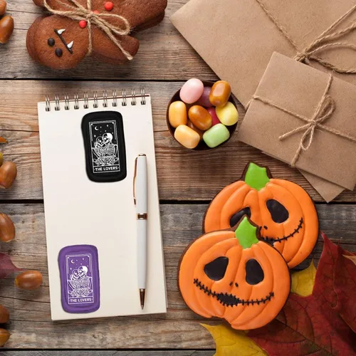 Vista 5 de CRASPIRE Sello de cera de Halloween, sello de cera de sellado de calavera, sello rectangular de latón para amantes de 45 × 0.906 in con mango