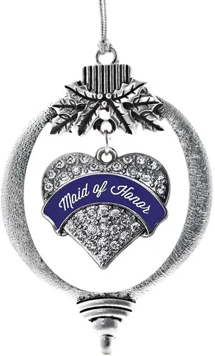 Vista 148 de Inspired Silver - Adorno con dije de hermana gemela - Adornos navideños de plata con circonitas cúbicas
