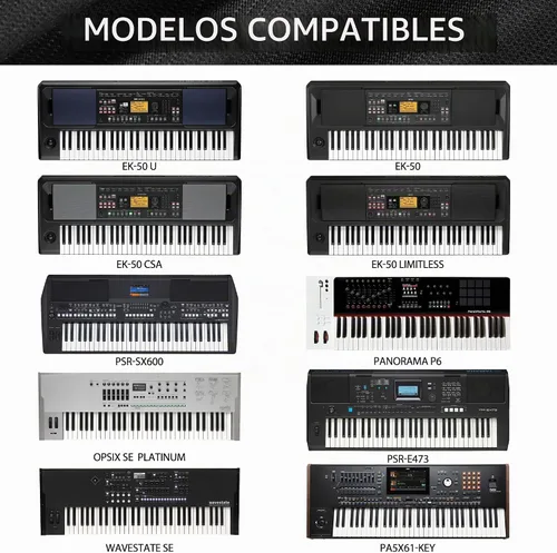 Vista 6 de Musiin Funda prémium para teclado de piano de 61 teclas compatible