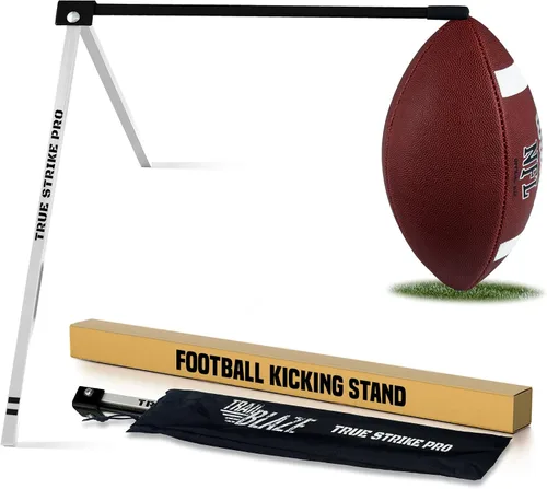 Vista 10 de True Strike Pro Football Kicking Tee - Ultimate Football Tee Compatible with All Ball Sizes, Bonus Goal Kicking Tracker, Field Goal Football Holder