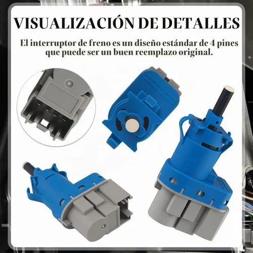 Vista 3 de Interruptor de luz de freno de automóvil OEM 4838697, interruptor de freno de 4 pines compatible con Mercury/Ford/Mazda/Lincoln, accesorios