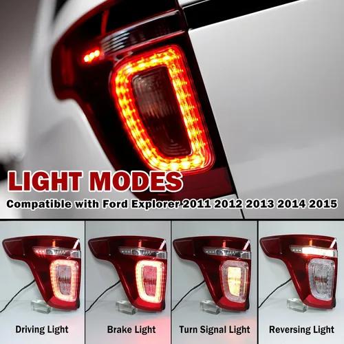 Vista 3 de Luz trasera lámpara de freno trasero para Ford Explorer 2011 2012 2013 2014 2015 (lado izquierdo del conductor)