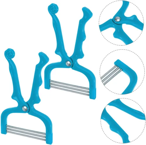 Vista 8 de Healifty Depilación de resorte, 2 unidades, depilación facial portátil, depiladora de roscado, depiladora manual de belleza para mujeres (azul)