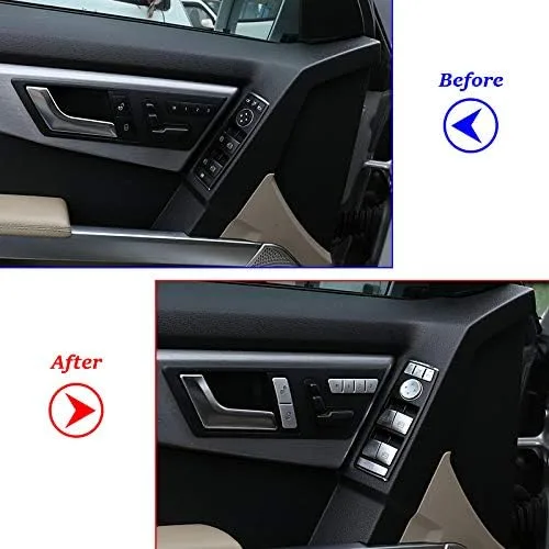 Vista 2 de Etiqueta engomada del botón de elevación de cristal de la ventana del coche para Mercedes Benz A/B/C (W204)/E (W212)/GLA/CLA/GLK/GL/ML/GLE Clase