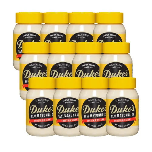 Vista 20 de Duke's Botella exprimible de mayonesa con sabor a tocino y tomate, ahumada y salada, 14 onzas (paquete de 1)