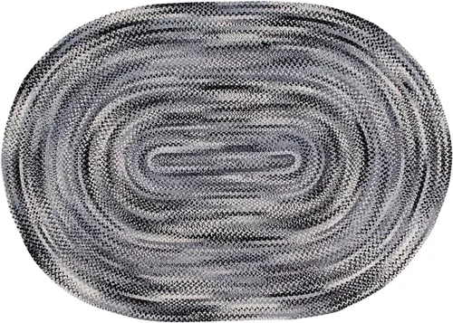 Vista 3 de Better Trends Alfombra trenzada degradada, ovalada, reversible y duradera, 100% algodón suave, ideal para cocina, sala de estar, dormitorio, tapete
