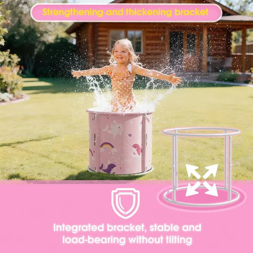 Vista 5 de Bañera portátil, bañera plegable para niños y niñas, bañera de terapia para cabina de ducha, baño, bañera plegable japonesa para remojar caliente