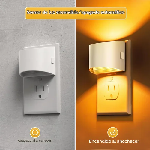 Vista 2 de L LOHAS LED Las luces nocturnas se enchufan en la pared con 3CCT ajustable, luz nocturna de 1W (1600K/3000K/5000K), 1W Nightlights Plug in Wall