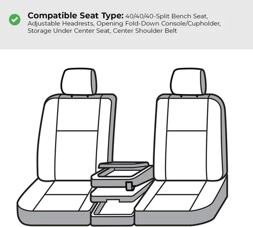 Vista 5 de Covercraft Carhartt SeatSaver Fundas de Asiento Personalizadas Compatible con Ford F-250/F-350 2011-2016, F-450/F-550 2015-2016 1ª Fila Asiento