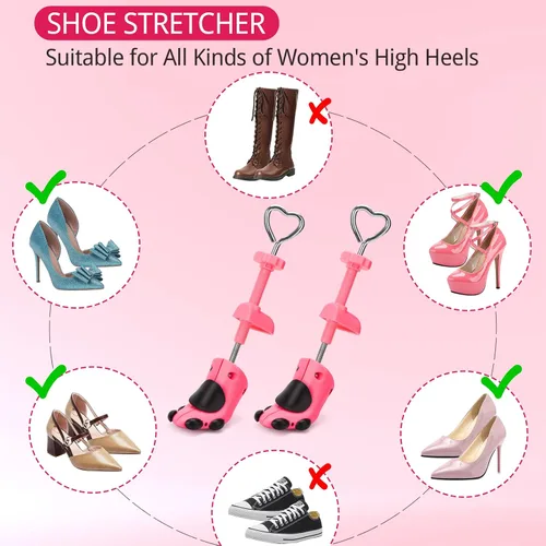 Vista 5 de RekTak Estirador de zapatos para mujer, para pies anchos, ampliador de zapatos de ancho ajustable, ampliador de zapatos para mujer