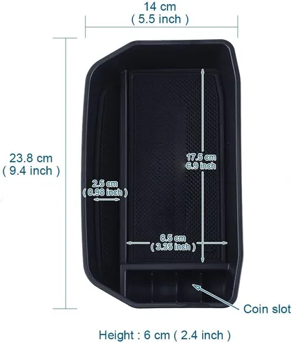 Vista 2 de JSCARLIFE Reposabrazos para consola central de automóvil, bandeja organizadora de guantera, almacenamiento secundario, compatible con Toyota Land