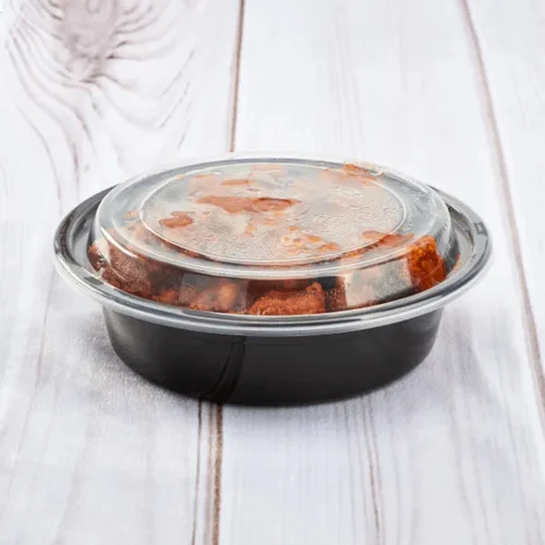 Vista 8 de Karat Contenedores para preparación de comidas [16 oz - 150 unidades] Recipientes para llevar reutilizables y desechables con tapas - Loncheras