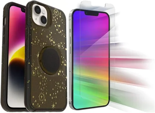 Vista 9 de OtterBox Paquete para iPhone 14 Plus (solamente): - Funda transparente de la serie Otter + Pop Symmetry - Transparente - con protector de pantalla