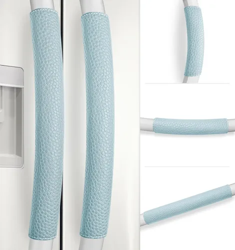 Vista 16 de Fundas para manija de puerta de refrigerador, 5 PCS, fundas ajustables para manijas de electrodomésticos, mantén tu cocina limpia, protector