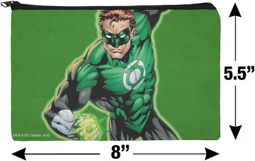 Vista 4 de Estuche de bolsillo con cremallera y diseño de linterna verde