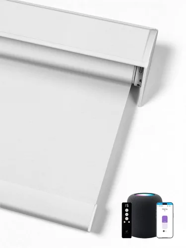 Vista 33 de SmartWings Persianas Enrollables Inteligentes Motorizadas con Filtro de Luz, Persianas Eléctricas con Control Remoto para Ventanas Compatibles