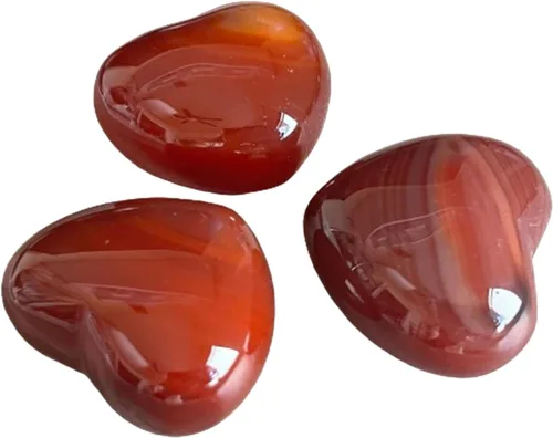 Vista 44 de Corazón hinchado de piedras preciosas al por mayor, corazones hinchados de piedras preciosas pulidas, piedra de palma de cristal, corazón de cristal