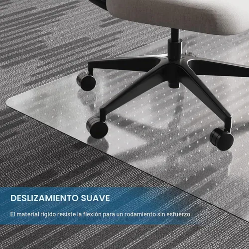 Vista 5 de Tapete para silla para alfombra, tapete para silla de escritorio de 46 x 60 pulgadas para suelos alfombrados, tapete de vinilo de oficina