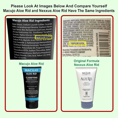 Vista 4 de Macujo Champú desintoxicante Aloe Rid y método Zydot UltraClean, limpieza profunda, todos los contaminantes, medicamentos residuales, nicotina