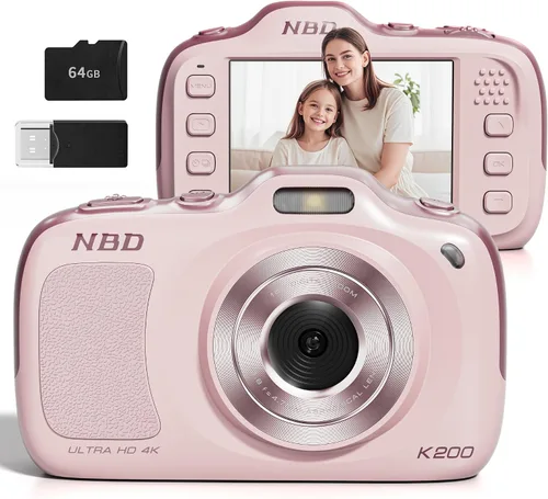 Vista 10 de Cámara digital 4K 64MP con tarjeta de 64 GB y zoom de 16X, fácil para niños